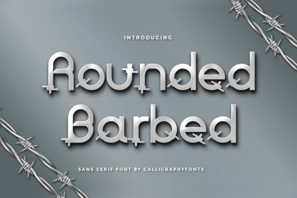 Rounded Barbed Font for Handmade Creations