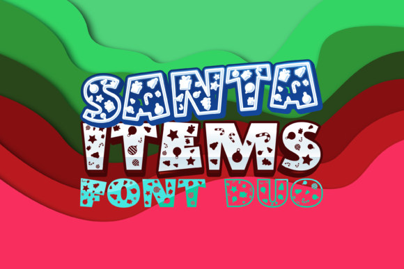 Santa Items Font for Festive Campaigns